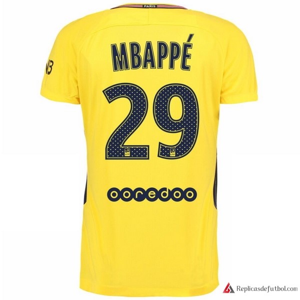 Camiseta Paris Saint Germain Segunda equipación Mbappe 2017-2018